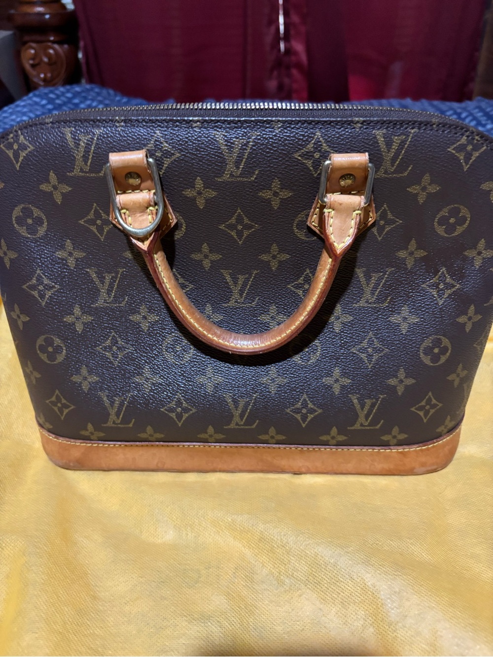 Louis Vuitton Monogram Canvas Satchel in Brown and Tan